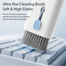 LLANO Multifunctional Cleaning Set For Laptop/Mobile Screen/Mechanical Keyboard/Headphone Compartment - Blue and White - View 6