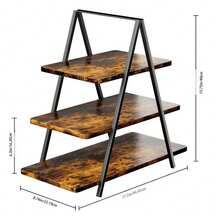 3-Layer Old-Fashioned Wood Cupcake Display Stand | Paper Cup Cake Shelf For 50 Cupcakes, Kitchen Accessories, Suitable For Family Parties, Wedding,  Thanksgiving, Valentine'S Day - Local Warehouse - 棕色 - 查看 3