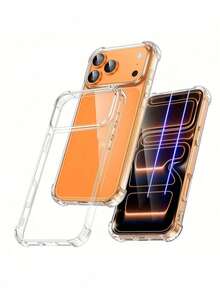 透明 TPU 手機殼，相容 iPhone 18/18 Pro/18 Pro Max/17/17 Air/17 Pro/17 Pro Max，四角保護防震防刮，透明手機殼，亦相容 iPhone 16/15/14/13/12/11 Pro Max Plus/SE/7/8 Plus/17 Pro Max 及其他機型，Apple 手機殼，Apple 17 Pro Max 手機殼，矽膠透明四角氣囊防震手機殼，防摔防震，聖誕禮物 - 透明的 - 查看 6