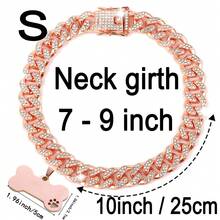 1 pièce Collier à chaîne pour chien, 1,3 cm de large, style hip-hop avec étiquette, accessoire de collier pour animaux de compagnie, cadeau pour chiens petits/moyens/grands, cadeau d'anniversaire pour animaux de compagnie - Multicolore - Voir 23