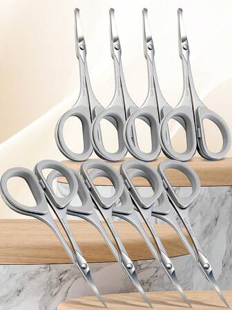 ANDVICTORY 1pc Multi Purpose Eyebrow Nose Scissors Small Makeup Eyebrows Grooming Scissors For Face Nose Hair Beard Trimmer Beauty Tool