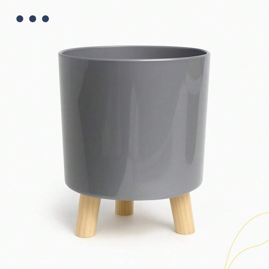 Modern Minimalist Tripod Decorative Plant Pot - 灰色 - 查看 1