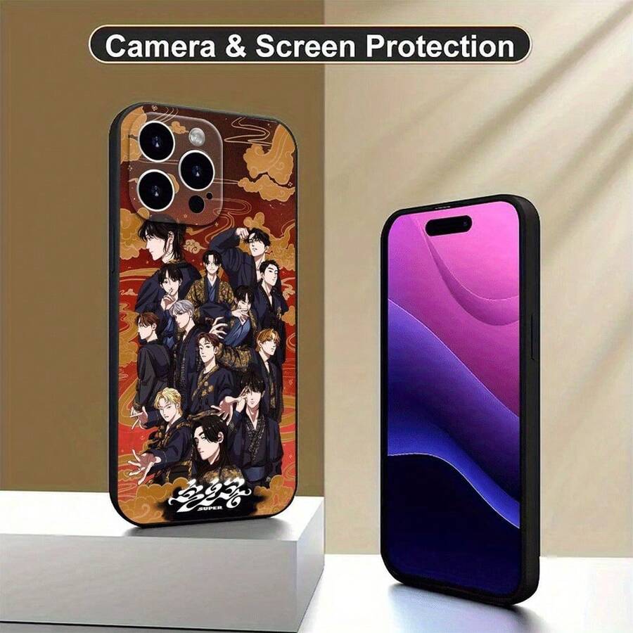 Funda negra para iPhone 16/15/14/13/12/11 de SEVENTEEN. Un teléfono móvil moderno y esencial - Mezcla de colores - Ver 1