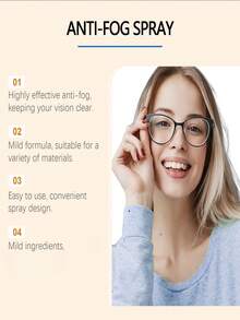 防雾喷雾，汽车挡风玻璃和车窗雨水除雾剂，眼镜玻璃除雾喷雾。它能快速形成防雾层，保持视野清晰。 - 彩色 - 查看 3