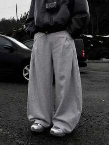 男士休闲宽松运动裤，灰色