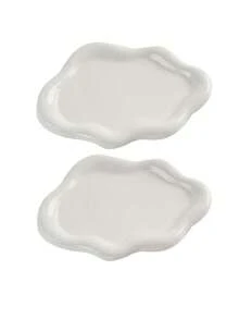 1 pieza/2 piezas Bandeja de joyería, estilo minimalista japonés Ins, plato de almacenamiento asimétrico creativo con forma de corazón, flor y nube de dopamina para pendientes, collares y joyas, caja de joyería con diseño floral, decoración y accesorios de fotografía para joyas, almacenamiento de bandejas de joyas, decoración de sala de maquillaje - Multicolor - Ver 13