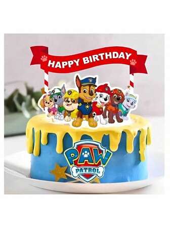 Paw Patrol Themed Birthday Cake Decorations, Children's Birthday Party Supplies, Toys & Gifts For Boys & Girls, Cute Cartoon Decorations, Wedding And Birthday Supplies, Home And Party Decorations