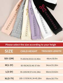 6 PCS Kids' Spring And Autumn Tights, Girls' Skinny Leggings. Ideal For Children's Daily Wear, Soft And Comfortable With Moderate Thickness, Perfect For Spring And Autumn Seasons. - Multicolor - View 7