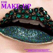 Two Packs Of Flatback Rhinestones 4520 Pcs Colorful Nail Art Rhinestones Flatback Crystal Colorful+Transparent White Rhinestone With Picker Pencil And Tweezer For Nail Art And Decoration - 33 Một gói màu xanh đậm - Xem 6