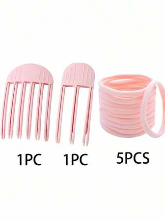 7 pièces le set comprend 5 chouchous + 2 pinces à cheveux roses, pinces à cheveux pour volumiser les racines, nouvelle pince à frange mou, pinces indolores pour cheveux fins, accessoires capillaires pour femmes