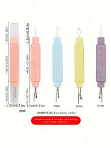 1-10件套穿线器、拆线器、缝纫机穿线辅助工具、穿线器、DIY缝纫配件、穿针器、串珠工具、老年人穿线器、老年人专用完美穿线器、塑料剥线器、现代家用塑料穿线器、串珠工具、穿线器套装、母亲节礼物 - 彩色 - 查看 9