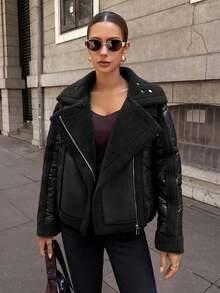 Áo khoác nữ Giolshon Outdoor - Áo khoác thời trang mùa thu và mùa đông, áo khoác du lịch dành cho nữ - màu đen - Xem 5