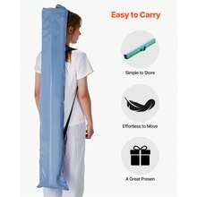 Barra de equilibrio de gimnasia plegable de 2,4 m para niños con bolsa de transporte, color verde menta - verde menta - Ver 5
