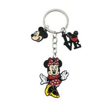 Disney 1pc Cute Cartoon Mickey & Minnie Zinc Alloy Keychain, Fashionable & Delicate Lovely Bow-Tie Mickey Bag Charm, Suitable For Daily Wear Or As A Gift - Multicolor - View 15