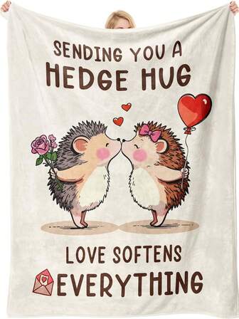 I Love You Gifts For Her Him, Birthday Gifts For Girlfriend Boyfriend - Soft Flannel Blanket 60"X50", Christmas Anniversary Valentines Day Gift For Women Men - Romantic Presents For Couple Wife