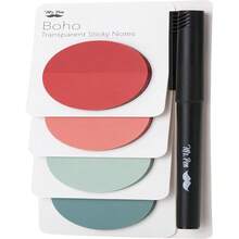 Mr. Pen- Transparent Sticky Notes, 200 Pcs, Pastel Colors, Round Translucent, See Through Bible Sticky Notes - MàuC - Xem 8