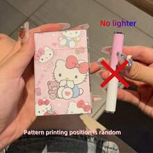 1 Sanrio For Hello Kitty Cute Cartoon Cigarette Case, Can Hold 20 Thick Cigarettes Soft And Hard Pack Universal Pressure-Resistant Cigarette Case (Not Including Lighter)