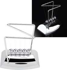 Tendenciaaqxreight Bolas de Equilibrio Juguete Ciencia Cuna de Newton Equilibrio Bolas de Acero Física Ciencia Péndulo Adornos Juguete EscritorioCalidad premium - 1 - Ver 4