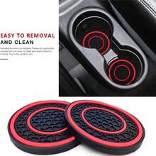 2 Giá đỡ cốc đa năng cho ô tô, Chất liệu cao su cao cấp, Chống trượt, Chống bụi, Phụ kiện giá đỡ cốc dễ vệ sinh - Nhiều màu - Xem 10