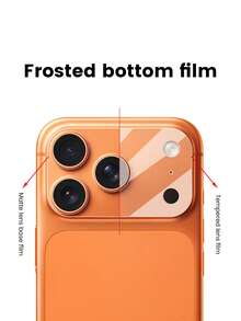 1pc PET Soft Film Curved Edge Fiber Glass Matte Back Protective Film Compatible With IPhone 17/17 Air/17 Pro/17 Pro Max, Anti-Scratch Transparent Film, Protective Layer + Matte TPU Ultra-Thin Fiber Glass Base Film, Lens Hollow Base Protection 1pc + High-Definition Ultra-Thin Naked Feeling Phone Anti-Scratch Side Film, Transparent Frame Protective Film - Clear - View 6