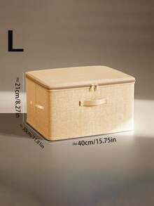 Składane pudełko do przechowywania z zamkiem błyskawicznym i uchwytem, morelowo-żółte pudełko do przechowywania, poliester, len, kwadratowe, z pokrywką, wytrzymałe i uniwersalne, używane do przechowywania ubrań, zabawek i innych przedmiotów, dekoracja wnętrz, dekoracja sypialni, dekoracja, przechowywanie, dżinsy - morelowy żółty - Zobacz 13