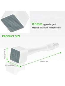 Máy làm đẹp vi kim điều chỉnh được 140 kim - Cần thiết cho chăm sóc da và tóc/râu; Máy làm đẹp vi kim thủ công không cần điện (Giá ưu đãi) - trắng - Xem 7