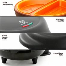 SUPERLEX Máquina de Desayuno Multifuncional y Máquina de Tortitas de Huevo, Plegable a 180° – apta para elaborar huevos fritos al gusto (un solo lado o bien cocidos por ambos lados), tocino, lonchas de jamón, bistec y omelettes de queso y verduras. Equipada con una sartén antiadherente especial de distribución uniforme del calor, ideal para residencias estudiantiles, hogares y oficinas. - Enchufe EU Tipo F(220-240V) - Ver 8