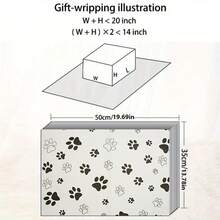 50*35cm Papel de seda semi-transparente con lindo estampado de huellas de pata en blanco y negro, papel decorativo minimalista con estampado de huellas de animales, papel de regalo para fiestas de cumpleaños, envoltura de regalo para el Día de San Valentín, material de papel para manualidades y decoración del hogar, suministros de embalaje para decoración del hogar, papel de seda impreso, adecuado para decoración del hogar y manualidades - Multicolor - Ver 2