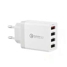 4-Port Fast Charger With Multiple USB Ports - Durable Multi-Function USB Charger Adapter Compatible With IPhone 17/16/15/14/13/12/8/XR, Galaxy S24 Ultra/S23/S22/S21, Pixel And More Devices - EU C Type Plug(220-240V) - View 9
