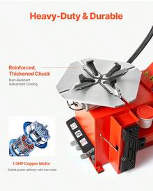 Máquina cambiadora de neumáticos duradera , cambiadora de neumáticos de 1,5 HP con manómetro de presión de aire - 1,5 CV - Ver 6