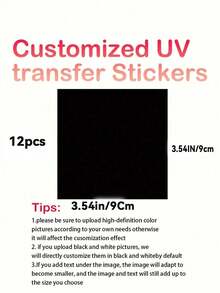 Customized Crystal Label With Photo, Support Original Image Customization And Transparent Background Customization, Applicable To Cups, Bottles And Glassware - High Quality Multi-Design DIY Handmade Crystal Stickers, Tattoos, Crystal Labels; Logos; Trademarks; Stickers; Tear Film; Lettering; Coffee; Milk; Tea Cups; Hollow; Transparent Labels; UV Transfer Labels - Multicolor - View 19