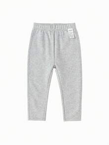 Balabala Kids Warm Pants Cozy Sleep Pants Soft Stretch Leggings Spring 2025 - Flower Gray Tone - View 1