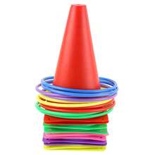 1 Set Creative Ice Cream Cone Set, Includes Round Toss Toy: Sensory Motor Training, Colorful Signage Bucket - Outdoor Game, Cone Toss Interactive Game (Color Random) - Multicolor - View 7