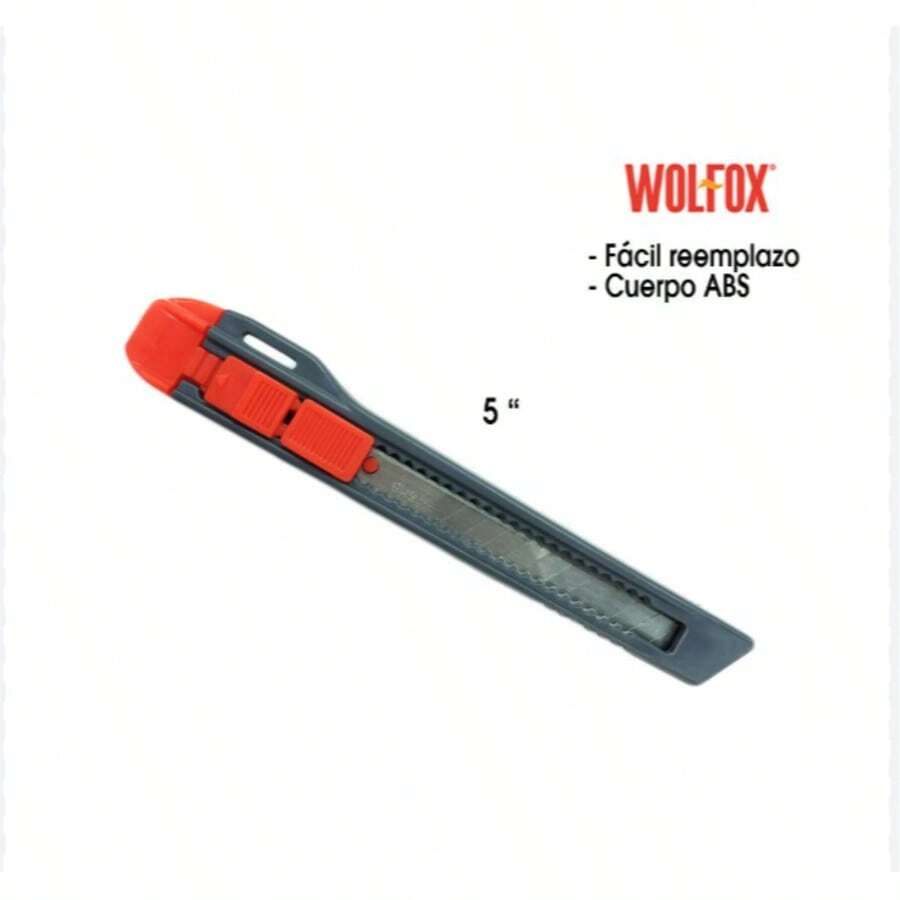 Cutter de Plástico 5" | Ligero y Fácil de Manipular | Modelo WF1348 Wolfox - Gris - Ver 1