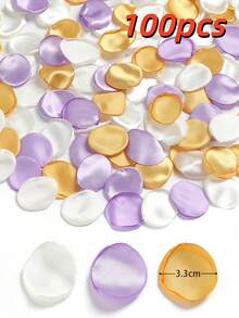 100/200/300pcs Simulated Rose Petals For Wedding Aisles, Flower Girl Baskets, Centerpieces And Tables, Parties, Showers, Birthdays, Durable And Long-Lasting, Perfect For Valentine's Day, Weddings, Proposals, Anniversaries And Romantic Nights - The Perfect Floral Decoration, Bouquet Accessory For Any Occasio - 100pcs - View 15