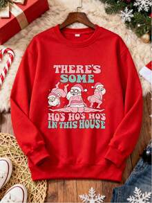 Women Plus Size Sports Sweatshirts - 紅色 - 查看 3
