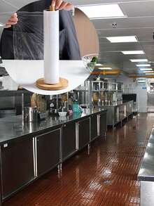 现代木质纸巾架 - 节省空间的厨房和浴室收纳架，带木质支架，简约设计，适用于厨房用纸和普通纸巾 - 彩色 - 查看 5