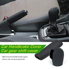 Copertura universale in silicone per pomello del cambio, copertura per freno a mano, manicotto antiscivolo per freno a mano, adatto per leva del cambio manuale e freno a mano, copertura in silicone per freno a mano, protegge il cambio e il freno a mano, senza installazione richiesta, protettore per freno a mano dell'auto, aggiornamento degli interni, accessori per auto alla moda, decorazione per interni auto, accessori per interni auto - Custodia protettiva - Visualizzare 2