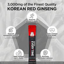 Jung Kwan Jang Everytime Korean Red Ginseng Extract Original 30 Stick- Adaptogen Energy Drink Liquid Stick Supplements - Energy Boost & Immune Support, Caffeine Free - 原味 - 3000毫克 - 查看 6
