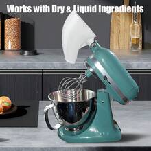 1pc Flour Funnel Rack Attachment, Silicone Mixing Bowl Liner For Artisan Ksm150 Tilt-Head Stand Mixer - Multicolor - View 7