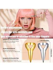 10pcs Dispensing Tools Gothic Nail Finger Cosplay Claw Metal Full Finger Ring, Devil Claw Updo Hair Nail Ring Ring Accessories For Haircuts And Styling Suitable For Parties And Festivals - Multicolor - View 6