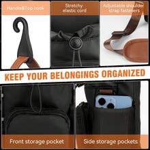 Bolsa Magnética de Gimnasio con 4 Imanes Integrados, Bolsillo para Teléfono y Correa de Hombro, Portabotella y Organizador de Accesorios Deportivos - 1 - Ver 6