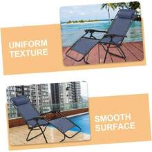 Tela para Tumbona De Lona Repuesto para Silla De Camping o Exterior Accesorio til para Reparar Sillas De Playa o Balcn - Azul - Ver 8