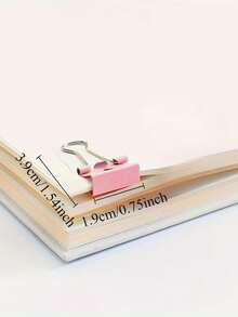 24pcs Random Cute Heart Shaped Clips, Heavy Duty Metal Structure, Grip For Office, School, Scrapbook, Planner - Compatible With Ring Binders, Notebooks, Diaries - Suitable For Students, Professionals, Stationery Lovers, Planner Accessories, Kawaii Design, Sturdy Structure, Office Workers, School Supplies, Paper Clips, Stationery, Office Clip Patterns, Clips - Multicolor - View 2