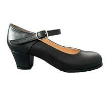 Zapatilla Danza Folklórica Mujer Piel Talla 18-27 - Negro - Ver 4