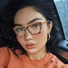 2 Stück modische rechteckige Lesebrille, verschiedene Farboptionen, hochauflösende Gläser, Federscharniere, Lupe, Alltagsbrille, stilvoller Leser, leichter Rahmen - Durchscheinender blauer + roter Leopardenprint - Übersicht 9