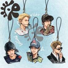 COR-TIS Acrylic Keychain Material Keychain, JAMES/MARTI/JUHOON/SEONGYEON/KEONHO Peripheral Bag Charm Keychain,Corti Keychains,CORTI Logo Kpop Keychain, Suitable For KPOP Group Peripheral Collectibles, Transparent Acrylic Logo Pendant Accessory With Black And White COR-TIS Brand Logo, Durable Keychain Accessory, Suitable For Keys, Bags, Backpacks - Multicolor - View 1