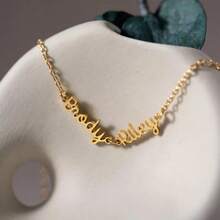 1pc Personalized Gold/Silver/Rose Gold Necklace With Multiple Names, English Letters & Numbers, Unisex Pendant Necklace, Suitable As Gifts For Couples, Family, Halloween, Christmas, Fashionable, Vintage, Minimalist, Casual, Gothic, Punk, Custom, Unique, For Her, Boyfriend, Girlfriend, Dad, Mom, Family, Friends, Pets, Son, Daughter, Grandparents, Anniversary, Valentine's Day, Mother's Day, Birthday, Graduation - Bracelet Multicolor - View 9