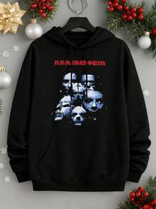 Rammstein Band Black Hoodie Spring, Premium Cotton, Relaxed Fit, Breathable, Casual, Art Print - màu đen - Xem 2