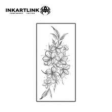 INKARTLINK 革命性技术纹身，半永久纹身，花卉纹身，逼真纹身，情感纹身，临时纹身，仿真纹身，防水，外观逼真，小众设计纹身，水果纹身，植物纹身 - 黑色 - 查看 4